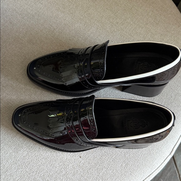 Angela Scott Black Patent Leather Women's Heels - Picture 5 of 16